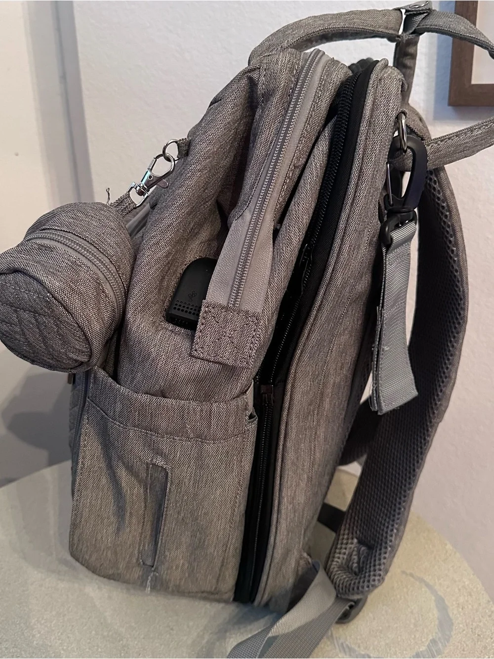 KabaQoo Diaper Bag Backpack with Detachable Changing Station.